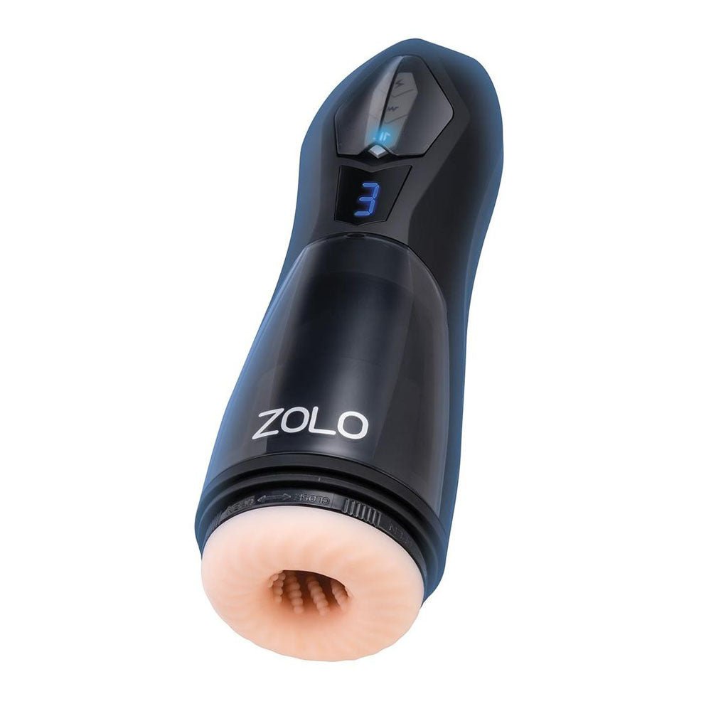 Zolo Lift Off - Flesh USB Rechargeable Vibrating and Thrusting Auto Stroker - MASTURBATORS - Mr and Mrs D's