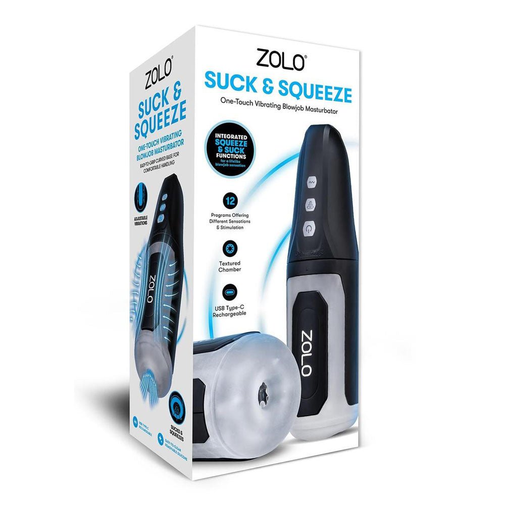 Zolo Suck & Squeeze - USB Rechargeable Sucking Auto Masturbator - MASTURBATORS - Mr and Mrs D's
