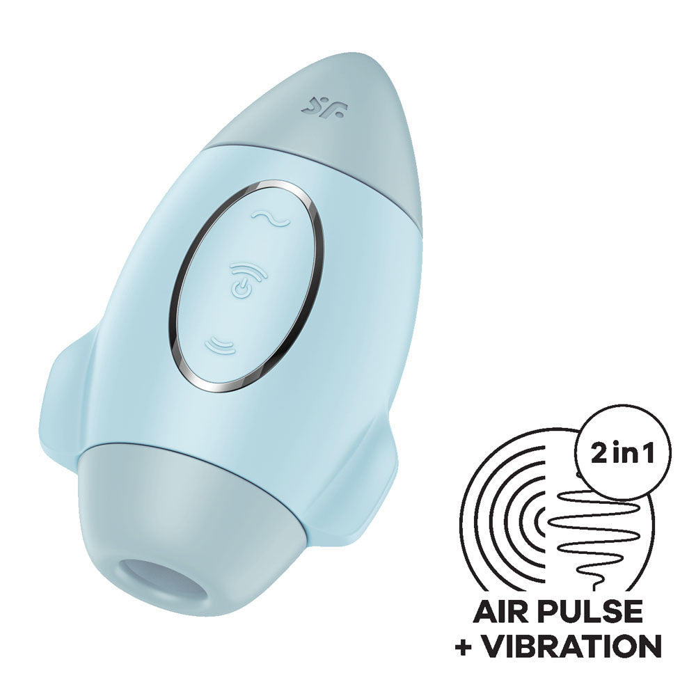 Satisfyer Mission Control Clitoris Stimulator Vibrator - Blue