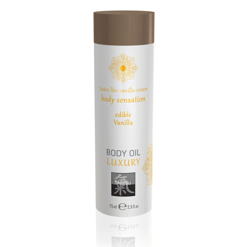 SHIATSU Edible Vanilla Body Oil - Luxury 75 ml