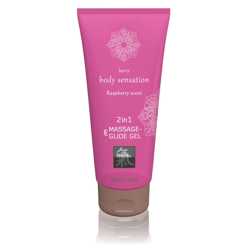 SHIATSU 2in1 Massage & Glide Gel Raspberry Scent
