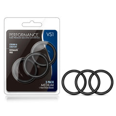 Performance VS1 Silicone Cock Rings Medium - Black