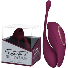Twitch 2 Clitoral Stimulator and Vibrating Egg - Burgundy