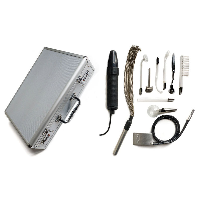 KinkLab Agent Noir Neon Electrosex Wand Kit