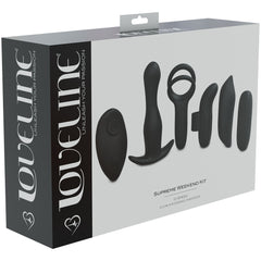 LOVELINE Supreme Weekend Vibrator and Cock Ring Kit - Black