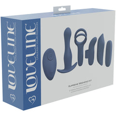 LOVELINE Supreme Weekend Bullet Vibrator and Cock Ring Kit - Blue