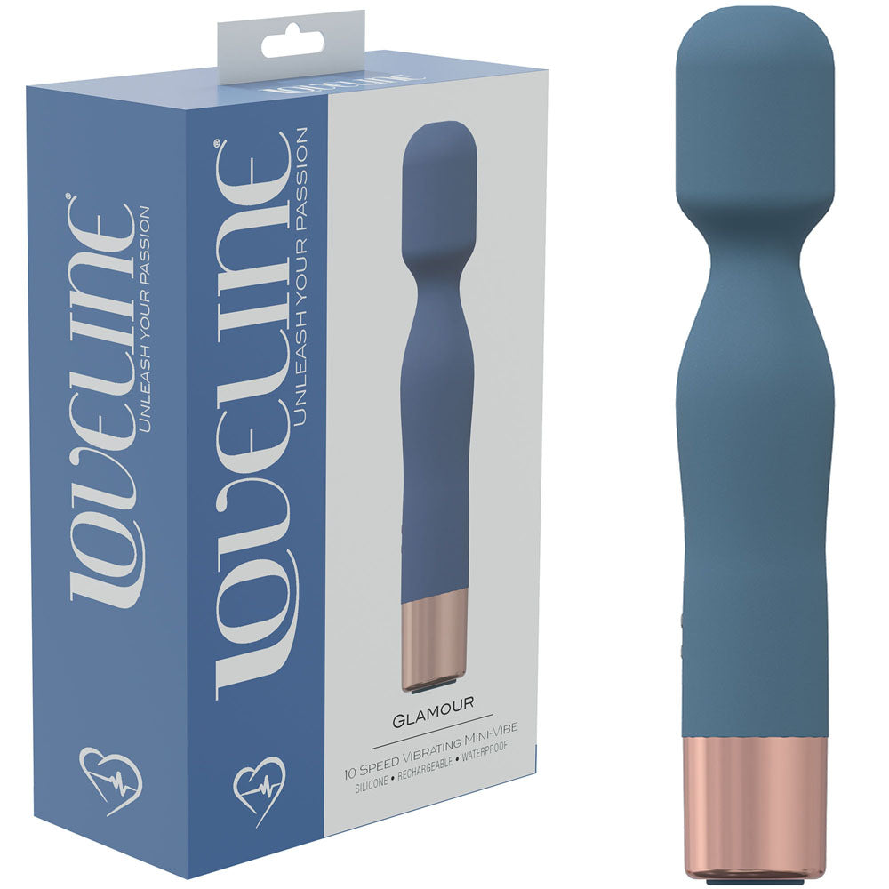 LOVELINE Glamour Mini-Wand Vibrator - Blue