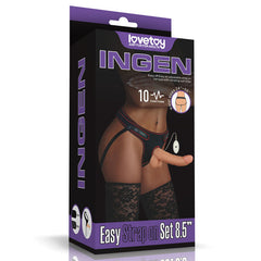 Ingen Vibrating Strap-On Set - Flesh 21.6 cm (8.5'')