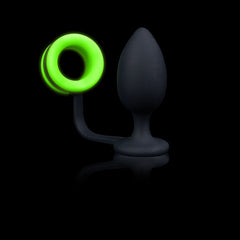 OUCH! Glow In The Dark Butt Plug with Cock Ring LP