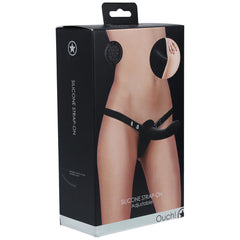 OUCH! Silicone Strap-On DIldo - Black