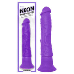 Neon Purple Silicone Wall Banger Dildo