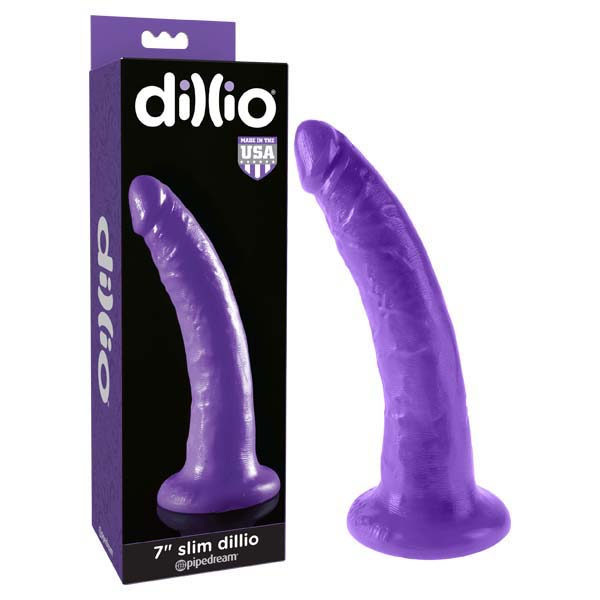 Dillio 7'' Slim Dildo - Purple