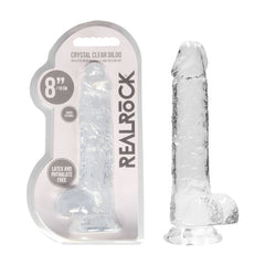 RealRock Realistic Clear Dildo With Balls 8"