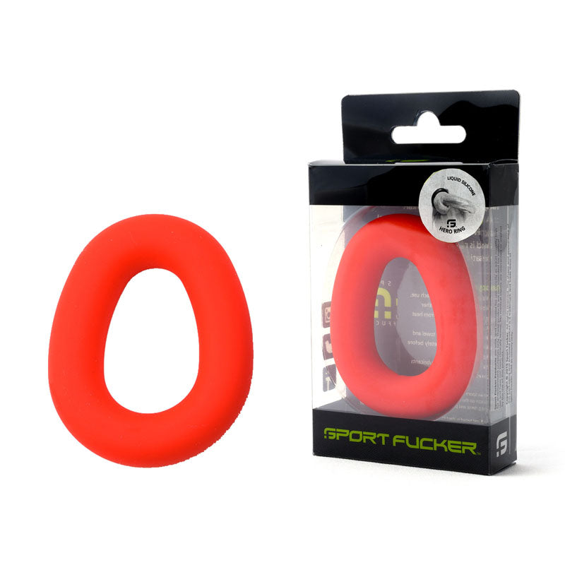 Sport Fucker Hero Ring Cock Ring - Red