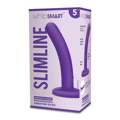 WhipSmart 5'' Slimline Rechargeable Vibrating Dildo - Purple