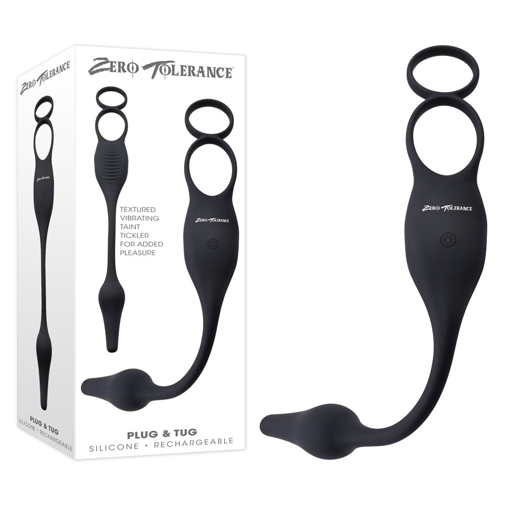 Zero Tolerance PLUG & TUG Vibrating Butt Plug and Penis Ring