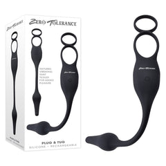 Zero Tolerance PLUG & TUG Vibrating Butt Plug and Penis Ring