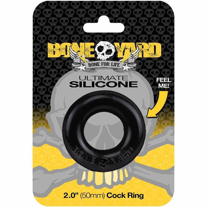 Boneyard Ultimate Silicone Cock Ring Black - Mr and Mrs D's