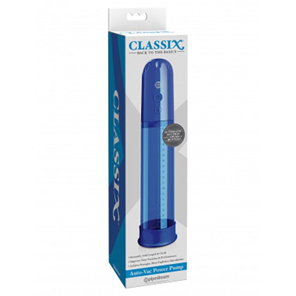 Classix Auto - Vac Power Penis Pump - Blue - Mr and Mrs D's