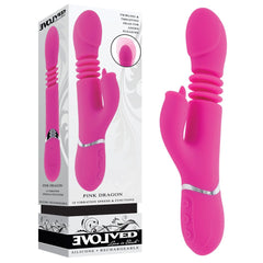 Evolved PINK DRAGON Thrusting Rabbit Vibrator - Mr and Mrs D's