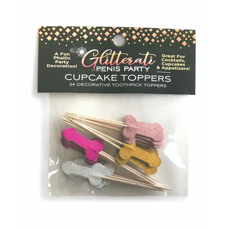 Glitterati - Penis Party Picks - Hens Party Novelty - 24 pack - Mr and Mrs D's
