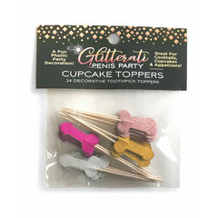 Glitterati - Penis Party Picks - Hens Party Novelty - 24 pack - Mr and Mrs D's