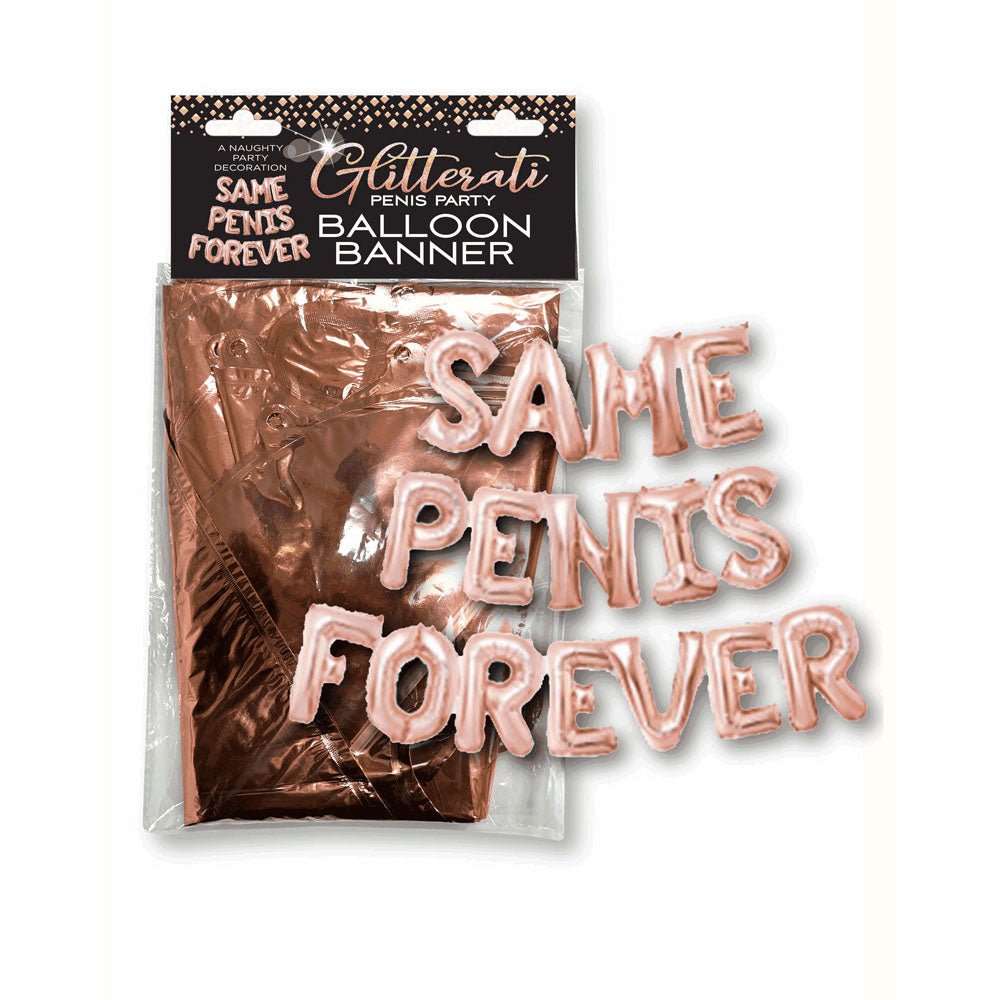 Glitterati Same Penis Forever Balloon Banner - Mr and Mrs D's