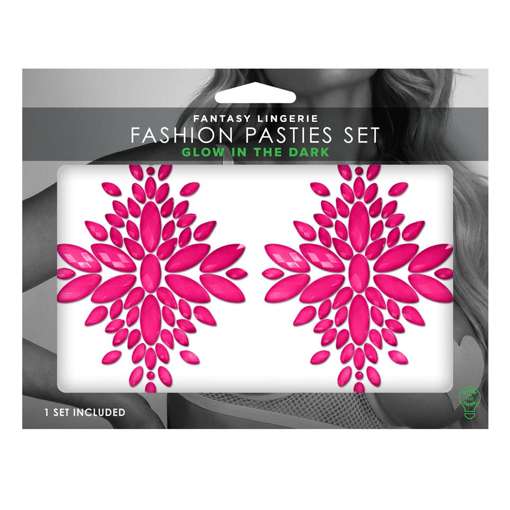 GLOW Fashion Pink Nipple Pasties Set - Mr and Mrs D's