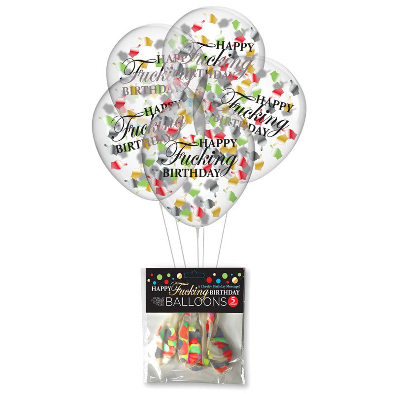 Happy Fucking Birthday Confetti Balloons - Mr and Mrs D's