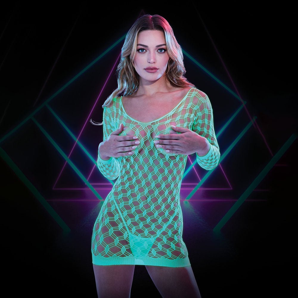 LAPDANCE Glow In The Dark Mini Dress - 1Size - Mr and Mrs D's