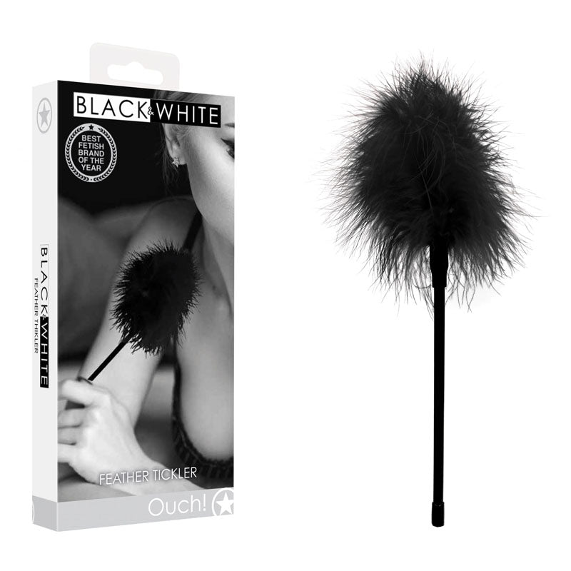 OUCH! Black & White Feather Tickler - Mr and Mrs D's
