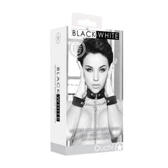 OUCH! BW Velcro Collar With Leash And Hand Cuffs - Mr and Mrs D's