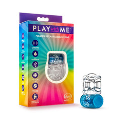 Play With Me Pleaser Rechargeable C - Ring - Blue - Mr and Mrs D's
