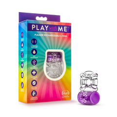 Play With Me Pleaser Rechargeable Cock Ring - Purple - Mr and Mrs D's
