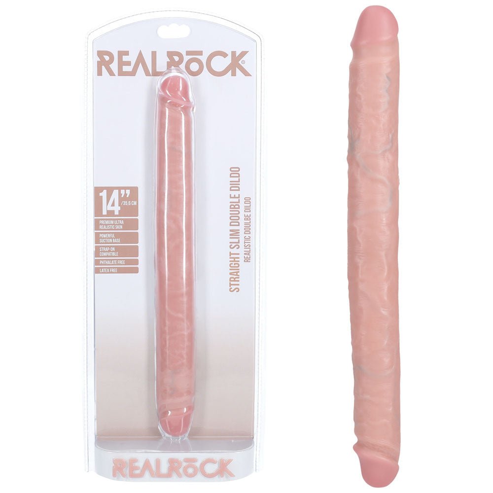 REALROCK 35cm Slim Double Dildo - Flesh - Mr and Mrs D's