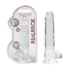 RealRock Realistic Clear Dildo With Balls 8" - Mr and Mrs D's