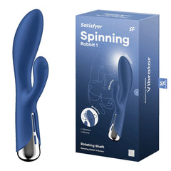 Satisfyer Spinning Rabbit 1 Vibrator - Blue - Mr and Mrs D's