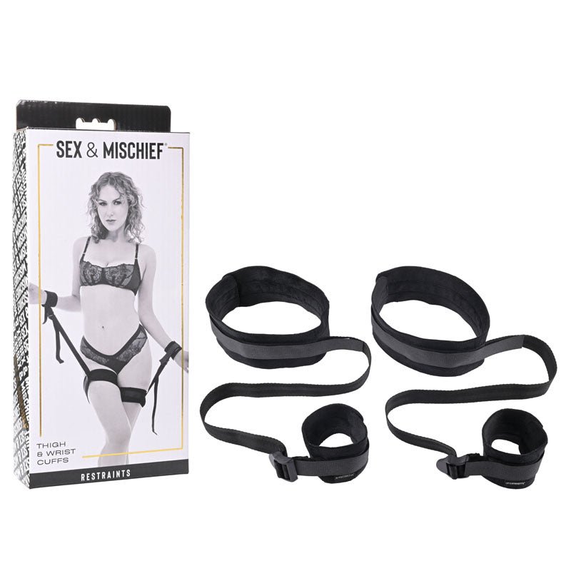 Sex & Mischief Thigh & Wrist Cuffs - Mr and Mrs D's