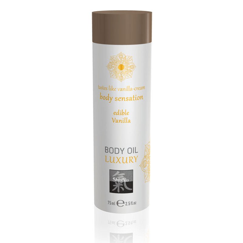 SHIATSU Edible Vanilla Body Oil - Luxury 75 ml - Mr and Mrs D's