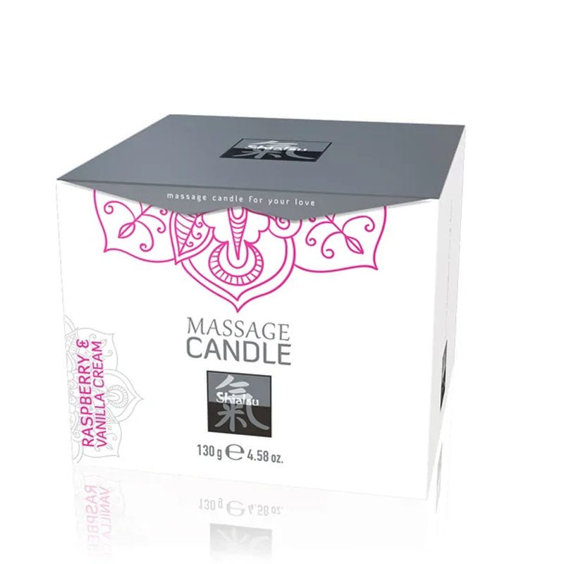 Shiatsu Massage Candle - Raspberry & Vanilla Cream Scented - 130 gram - Mr and Mrs D's