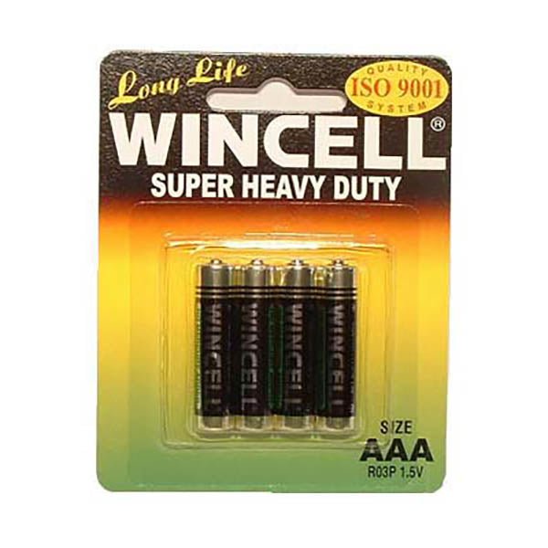 Wincell AAA Super Heavy Duty Batteries 4 Pack - Mr and Mrs D's